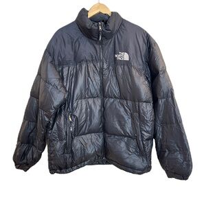 VTG The North Face‎ Nuptse Black 700 Jacket Puffer Down Glossy Black 96 Men’s XL
